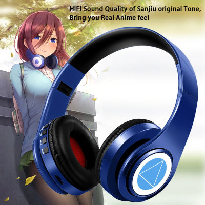 Auriculares de Anime Miku Nakano Sanjiu Cosplay auriculares inalámbricos estéreo V5.0 auriculares Bluetooth para PC móvil
