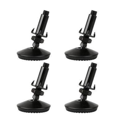 Pies niveladores ajustables de alta resistencia, 4 Uds. Pies niveladores de muebles ajustadores negros para gabinete, restaurante, mesa, sillas niveladores