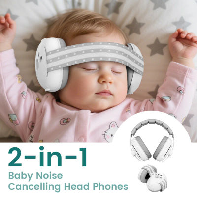 Protección auditiva para bebés Auriculares con cancelación de ruido para bebés, protección auditiva para bebés 2 en 1, elementos esenciales de viaje para bebés al aire libre