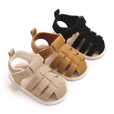 Sandalias informales transpirables de Color sólido para bebés, sandalias antideslizantes ligeras y cómodas para interiores y exteriores, primavera