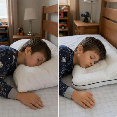 Almohadas infantiles para dormir, soporte para la columna cervical, almohada de apoyo para el cuello para niños y niñas, para el hogar, apartamentos, guardería, viajes, carretera