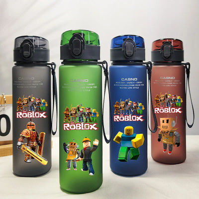 Vaso de Plástico de 560 ml con Personaje de Roblox, Diseño de Robot Anime, DynaBlocks, Vaso de Agua Esmerilado, Regalo, Botella Negra, Azul, Verde, Roja