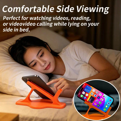 Soporte para teléfono de cama para dormir de lado, 360 grados ° Soporte Ajustable para Teléfono con Base Antideslizante, Soporte Manos Libres para Cama o Sillón