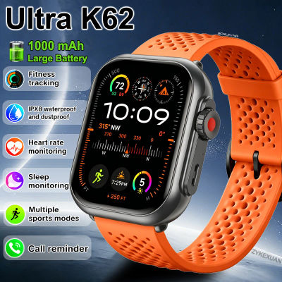 Reloj Inteligente Ultra K62 para iOS, Batería de 1000mAh, Pantalla AMOLED, Monitor de Ritmo Cardíaco, GPS, Resistente al Agua, para Hombre y Mujer, con Llamadas Bluetooth