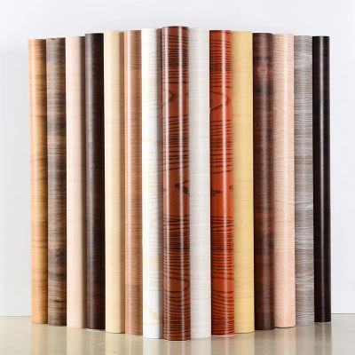 Papel tapiz autoadhesivo impermeable de PVC, rollos de pared para muebles, gabinetes, película decorativa de vinilo, pegatinas de grano de madera para decoración del hogar