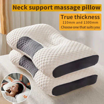 Almohada para el cuello que ayuda a dormir y protege el cuello, almohada ortopédica para el hogar de fibra de soja para SPA, almohada de masaje para dormir, nuevo