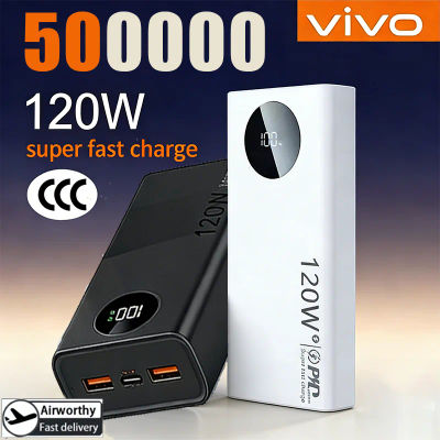 Banco de Energía Portátil VIVO de 500000mAh, 120W, Gran Capacidad, Carga Súper Rápida, Cargador de Batería para Xiaomi, iPhone, Samsung