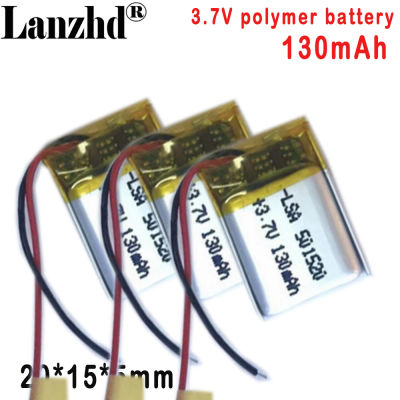 Batería de Polímero de Litio 501520 de 130 mAh y 3.7 V para Auriculares Bluetooth Inteligentes y Otros Dispositivos Digitales
