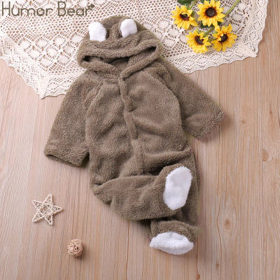 Humor Bear otoño estilo de dibujos animados invierno manga larga bebés niños niñas mamelucos niño niños mono monos ropa de bebé