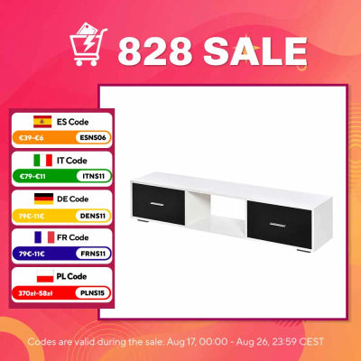 HOMCOM Mueble para TV de hasta 60" con 2 Cajones y Compartimento Abierto