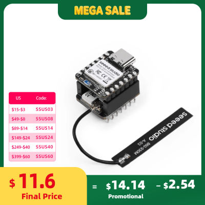 XIAO nRF52840 y Wio-SX1262 Kit para Meshtastic, 868MHZ, 915MHz, LoRa 862-930MHz, Microcontrolador Bluetooth, Antena Integrada