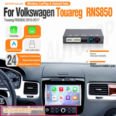 AUTOTOP Carplay Inalámbrico Android Auto para Volkswagen VW Touareg RNS850 2010-2018 Mirror Link AirPlay Bluetooth GPS Navegación