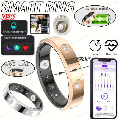 2025 anillo inteligente mujeres hombres súper estrecho 6,3mm ritmo cardíaco salud estrés medición Monitor IP68 impermeable moda deportes anillos