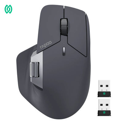 Rapoo MT720PRO Ratón inalámbrico NearLink + Bluetooth 5.0 Multidispositivo 12000 DPI 2K Frecuencia de orolling Ergo para juegos de trabajo Cliques silenciosos
