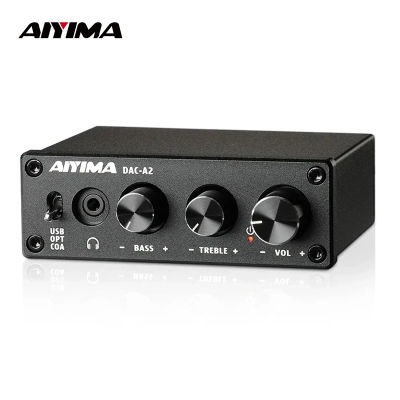 Decodificador de Audio HiFi AIYIMA DAC-A2, Amplificador de Auriculares USB, Salida Óptica Coaxial, DAC Estéreo para Juegos, para Amplificador y Altavoces Activos