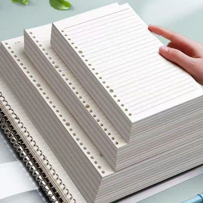 60 hojas de recambio de cuaderno, Bloc de notas, carpeta de hojas sueltas, papel A4/ B5/A5, cuadernos en blanco/rejilla/forrado, cuadernos de escritura, oficina y escuela