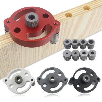 Plantilla vertical mejorada para espigado de 3-10 mm, perforadora de madera, guía de taladro autocentrante para conexión de muebles DIY