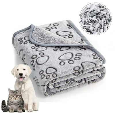 Manta suave y esponjosa de alta calidad para mascotas, bonito patrón de dibujos animados, estera para mascotas, manta cálida y cómoda para perros y gatos