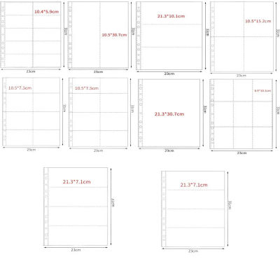 Carpeta para sesión fotográfica A4 Kpop con múltiples bolsillos, transparente, DIY, páginas de repuesto para álbum de fotos, fundas para álbum de fotos PP