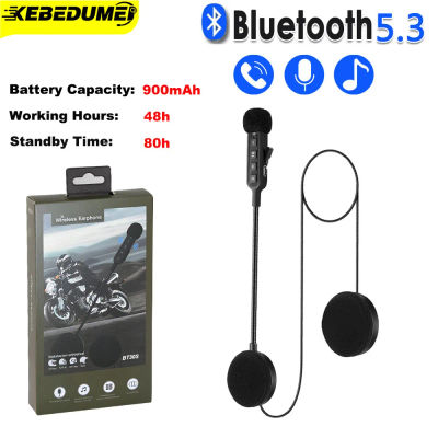 BT30S casco de motocicleta auriculares Bluetooth 5,3 auriculares inalámbricos Kit de llamada con manos libres estéreo para ciclista reproductor de música MP3
