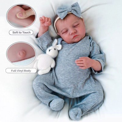 Muñecas realistas para bebés recién nacidos, 45cm, cuerpo completo, vinilo de silicona, sueño, chica, aspecto Real, recién nacidos, bebés, muñeca para niños pequeños