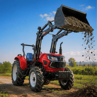 Tractor Agrícola Compacto Personalizado de 30-50 HP, Máquina Cargadora Multifunción para Uso en Jardines, Huertos y Campos Agrícolas