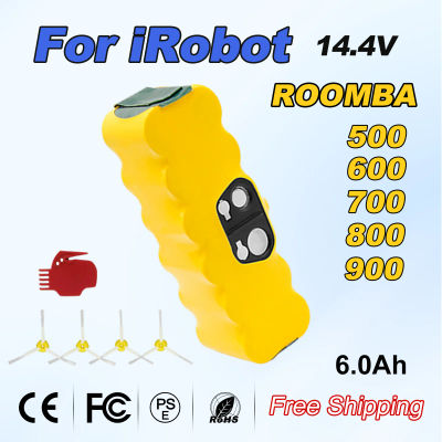 Batería Powtree de 6000 mAh para robots aspiradores iRobot Roomba, compatible con las series 500, 600, 700, 800 y 900, 14,4 V, modelos 620, 650, 770, 780 y 580.