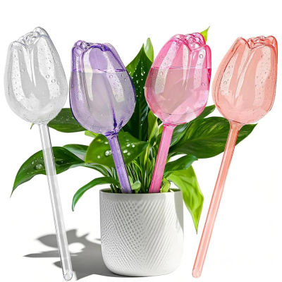 Macetas con Sistema de Autorriego en Forma de Tulipán, 2/4 Piezas, Insertos para Macetas con Autorriego, Dispositivos Automáticos de Riego para Plantas de Interior y Exterior