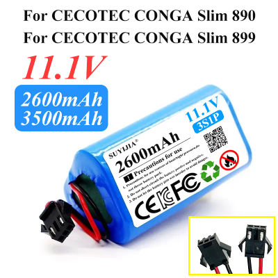 Batería de litio 3500mAh 10,8 V 11,1 V 18650 para CECOTEC CONGA Slim 890 899 batería de Aspiradora Robótica húmeda de alta calidad