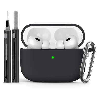Funda protectora de silicona suave para Apple AirPods Pro, Kit de limpiador, 2. ª generación, hombres y mujeres
