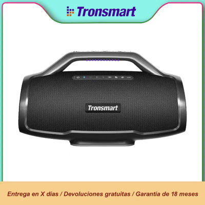 Altavoz Bluetooth Tronsmart Bang Max, Altavoz Inalámbrico Potente con 130 W, Entrada para Guitarra/Micrófono, Sincronización con Más de 100 Altavoces, Control por Aplicación