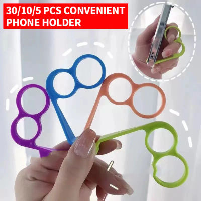 30/10/5 PCS - Soporte para teléfono creativo Conveniente Soporte para teléfono con dedo simple multifuncional Soporte para teléfono de escritorio