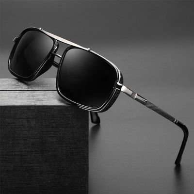 1/2/3 Uds nuevo estilo elegante gafas de sol Retro para coche engrosadas doble haz Punk gafas de sol de Metal para hombres 877
