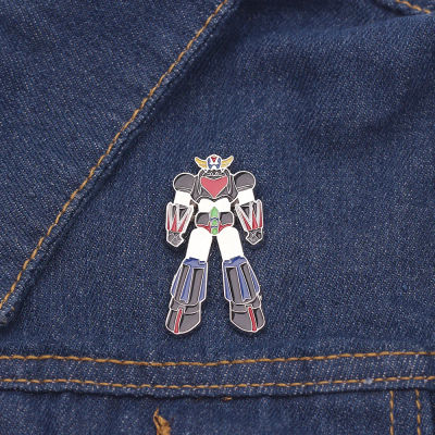 Broche esmaltado de Robot Mazinger Z de Anime, insignia de Metal de dibujos animados divertidos, abrigo de solapa, mochila, sombrero, Pin, accesorios de joyería para disfraz, regalo