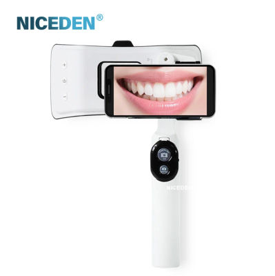 NICEDEN fotografía Dental tratamiento de luz ajuste de brillo de luz relleno Oral doble Flash luz teléfono móvil con Bluetooth