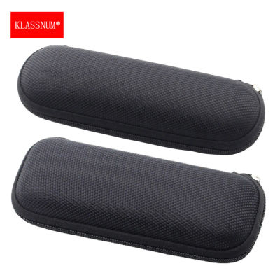 KLASSNUM Estuche para gafas negro, gafas de lectura, bolsa dura, caja con cremallera, contenedor para gafas de sol, estuche para gafas para hombres y mujeres, venta al por mayor