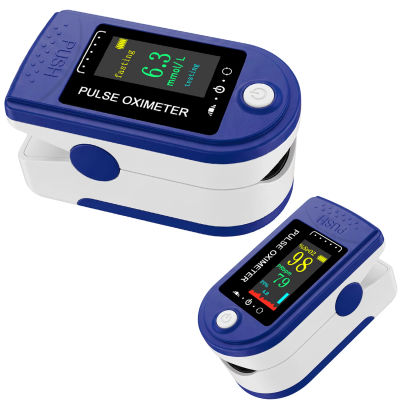 Medidor de Glucosa en Sangre No Invasivo 2 en 1 con Oxímetro de Pulso, Sin Necesidad de Pinchar, Monitor de Frecuencia Cardíaca SpO2, Detector de Salud con Pantalla OLED