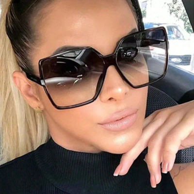 1/3/4/5 Uds. Gafas de sol cuadradas de gran tamaño a la moda para mujer, gafas de sol con gradiente de personalidad de marca de lujo para mujer, gafas de sol para exteriores