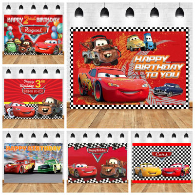 Fondo de Fotografía de Coche para Cumpleaños de Niño, Personalización con Coche Rojo y Rayos, Decoración para Fiesta de Cumpleaños de Niño, Baby Shower, Accesorios para Fotos