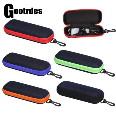 Caja de tela vaquera con cremallera para gafas de sol, contenedor de protección, Estuche para gafas de lectura, organizador, bolsa de transporte