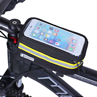 Bolsa de teléfono para bicicleta, bolsa reflectante impermeable para ciclismo, pantalla táctil frontal a prueba de lluvia, accesorios para bolsas de teléfono para bicicleta de montaña y carretera