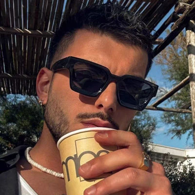 Gafas de Sol Cuadradas Retro para Hombre y Mujer, Gafas de Sol de Diseñador Vintage, Lentes de Sol con Flecha, Protección UV400