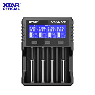 Cargador de baterías XTAR VX4 V2 18650 AA/AAA Li-ion LiFePO4 Ni-MH, cargador rápido de 20W, probador de capacidad de batería