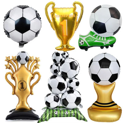 Globo de Aluminio con Forma de Balón de Fútbol, Decoración para Fiestas de Cumpleaños, Baby Shower, Decoración para Clubes de Fútbol, Regalos para Niños