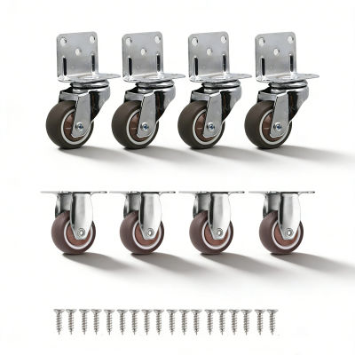 Ruedas giratorias fijas universales para mesa, silla, sofá, con/sin freno, rueda silenciosa para muebles de alta resistencia, 4 unidades por lote