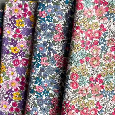 145 × 50 plantas y flores pastorales 40S tela de algodón popelina impresa DIY toalla de papel Patchwork se utiliza para coser vestidos para niños