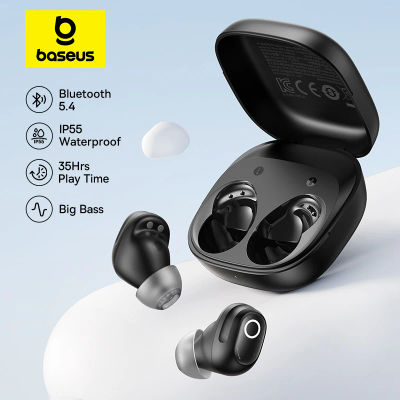 Baseus Bass BD1 Auriculares inalámbricos Bluetooth 5.4 Auriculares Mini y uso cómodo, Supergraves IP55 Impermeable 0.06s Baja latencia