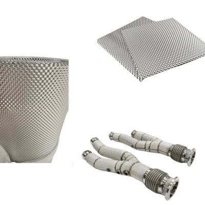 Escudo térmico, hoja de soldadura, estera inoxidable para colector de bajante Turbo, tablero de aislamiento de motor, cargadores de tubo de escape de motocicleta