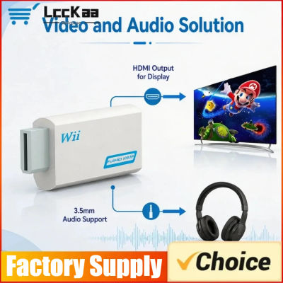Adaptador compatible con HDMI Full HD para consola Wii, convertidor con conector de 3,5mm, Cable de Audio y vídeo de 720P para PC, Monitor HDTV