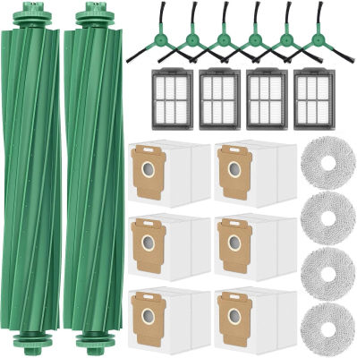 505 405 Accesorios Recambios para iRobot Roomba Plus 505/405 / 500/400 / 506/507 Combo Repuestos Piezas Kit, Bolsas Polvo, Cepillos Principales, Cepillos Laterales, Filtros, Paño Para Fregona